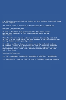 A Problem Has Been Detected: Bluescreen / Blue Screen Notizbuch / Tagebuch / Heft mit Blanko Seiten. Notizheft mit Weißen Blanken Seiten, Malbuch, ... Planer für Termine oder To-Do-Liste.
