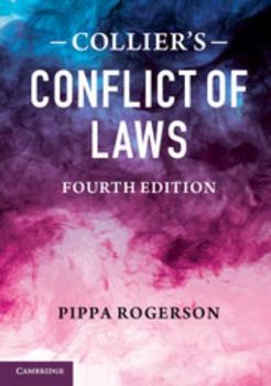 Paperback Collier's Conflict of Laws Book