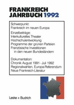 Paperback Frankreich-Jahrbuch 1992: Politik, Wirtschaft, Gesellschaft, Geschichte, Kultur [German] Book