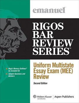 Paperback Uniform Multistate Essay Exam (Mee) Review: Rigos Bar Review Series Book