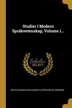 Paperback Studier I Modern Språkvetenskap, Volume 1... [French] Book