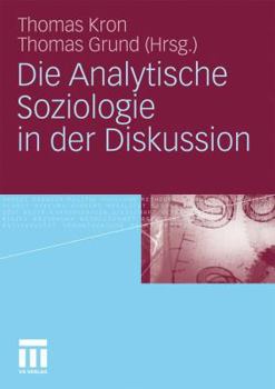 Paperback Die Analytische Soziologie in Der Diskussion [German] Book