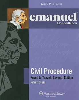 Paperback Emanuel Law Outline: Civil Procedure Yeazell (Emanual Law Outlines) Book