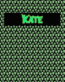 Paperback 120 Page Handwriting Practice Book with Green Alien Cover Kate: Primary Grades Handwriting Book