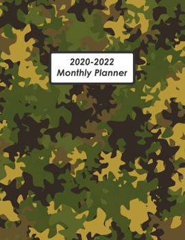 2020-2022 Monthly Planner: Military Camouflage Cover | Three Year 36-Month Planner With Holiday List