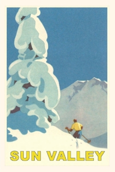Paperback Vintage Journal Skiing in Sun Valley, Idaho Travel Poster Book