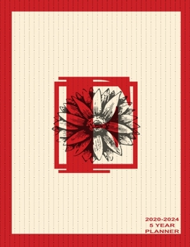 F 2020-2024 5 Year Planner: Beautiful Letter F Monogram 2020-2024 Daily, Monthly, Organizer, Appointment Scheduler, Personal Journal, Logbook, 60 Months Planner Calendar.