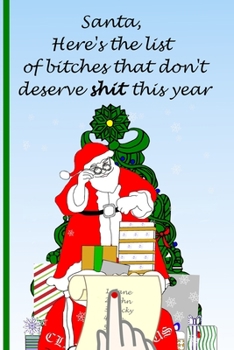 Paperback Funny Christmas Notebook: Christmas card alternative Blank lined journal to write in for fall holidays or all year with Santa joke quote cover Book