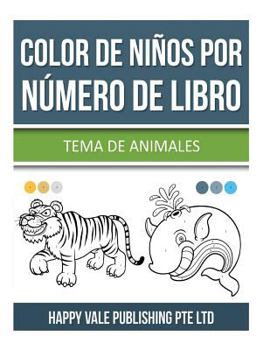 Paperback Color De Niños Por Número De Libro: Tema De Animales [Spanish] Book