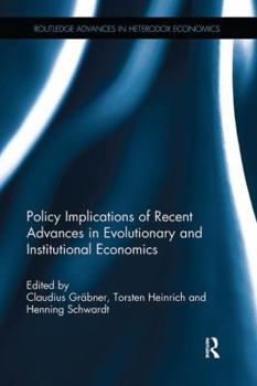 Paperback Policy Implications of Recent Advances in Evolutionary and Institutional Economics Book