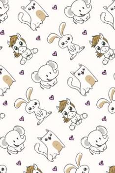 Paperback Adorable Animals: Graph Paper Notebook, 6x9 Inch, 120 pages Book