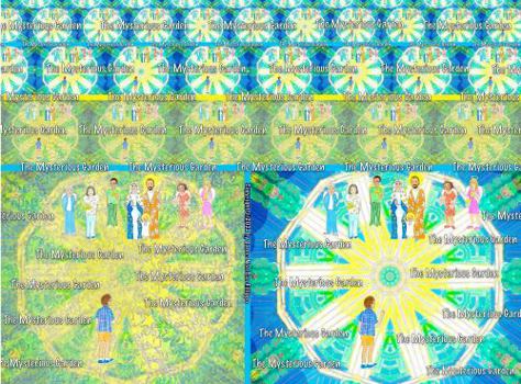 Hardcover The Mysterious Garden Lined Notebook Journal, Kaleidoscope Wallpaper Cover Artwork Book