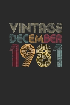 Vintage December 1981: Small Lined Notebook – 38 years old Birthday Gift or 38th Anniversary Gift Idea