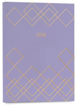 Calendar Lavender Geometric Weekly Planner Book