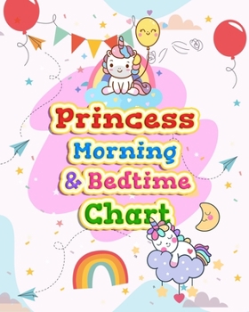 Princess Morning & Bedtime Chart: Girl Routine Checklist Kids Can Keep Track of Their Daily Routine