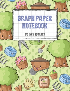 Graph Paper Notebook 1/2 Inch Squares: Aircraft Themed 0.50 Square Quad Ruled, 120 Pages, 8.5 x 11 Non-perforated Graphing Notebook