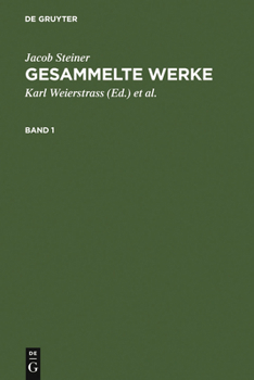 Hardcover Jacob Steiner: Gesammelte Werke. Band 1 [German] Book