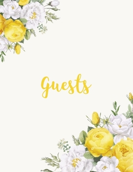 Guests: Minimal Yellow Bridal Wedding Guest Planning Book Engagement Gift