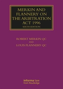 Hardcover Merkin and Flannery on the Arbitration ACT 1996 Book