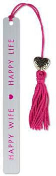 Happy Wife, Happy Life Metal Bookmark