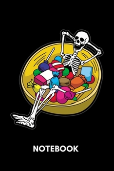 Paperback Notebook: Skeletton in a Candy Bathtub Book