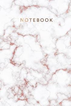 Paperback Notebook: Beautiful bronze rose marble &#9733; Personal notes &#9733; Daily diary &#9733; Office supplies 6 x 9 - Regular size n Book