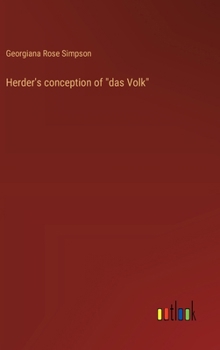 Herder's conception of "das Volk"