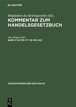 Hardcover §§ 105-177. §§ 335-342 [German] Book