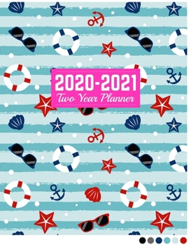 2020-2021 Two Year Planner: Handy Calendar Year Vision Planner (January 2020 - December 2021) - Monthly and Weekly Schedule Organizer and Journal | Art Cover 00023190