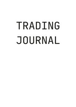 Paperback Trading Journal Book
