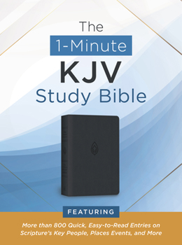 Imitation Leather The 1-Minute KJV Study Bible (Pewter Blue): Featuring More Than 800 Quick, Easy-To-Read Entries on Scripture's Key People, Places, Events, and More Book