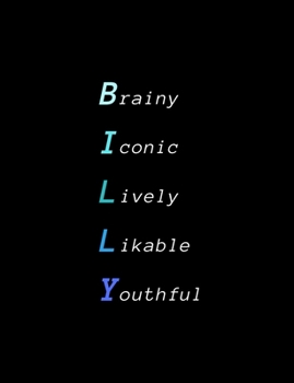 Billy: Inspiring composition notebook gift for boy, son or man | Name personalised present | Elegant wide ruled paper | Standard size perfect for school, college or university