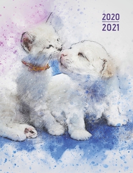 2020-2021: 2-Year Monthly Planner: 24-Month Planner & Calendar January 2020 to December 2021 8"x11" Size Planner With Phone Book And Password Log (Cute Cat Cover) (Cat Planner)