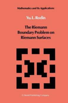 Hardcover The Riemann Boundary Problem on Riemann Surfaces Book