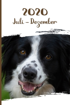 Kalender 2020: Border Collie Hunde Tageskalender 2. Halbjahr Juli Dezember ca DIN A5 weiß über 190 Seiten (German Edition)