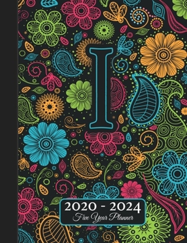 Five Year Planner: Monogram I Voodoo Style Binding I Your Initials Motivational Bullet Planner I 5 Years Appointments, Family Events, Log Book Business I Agenda & Schedule Journal I Christmas Gift