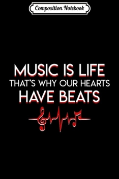 Composition Notebook: Music is Life Journal/Notebook Blank Lined Ruled 6x9 100 Pages