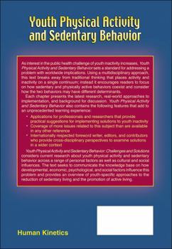 Hardcover Youth Physical Activity and Sedentary Behavior: Challenges and Solutions Book