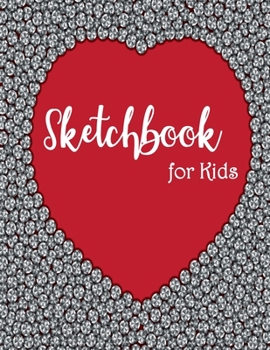 Paperback Sketchbook for Kids: Diamond Heart Valentine's Day Cover, Children Sketch Book for Drawing Practice, Cute Dogs Cover ( Best Gifts for Age 4 Book