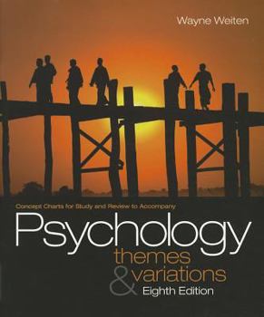 Paperback Concept Charts for Study and Review to Accompany Psychology: Themes & Variations Book