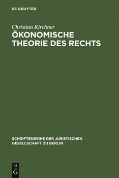 Hardcover Ökonomische Theorie des Rechts [German] Book