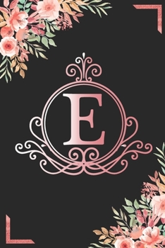E: Watercolor Flower & Marbel - Motivational and Inspirational Trendy Monogram Initial Letter Women & Girls Coworker Office Funny Notebook Wide Ruled ... Idea in Holidays Birthday Or Anniversary 2020