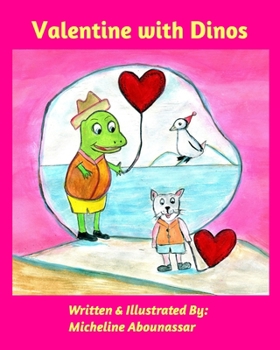 Paperback Valentine with Dinos Book