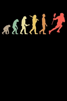 Lacrosse Spieler Notizbuch: A5 Liniert 108 Seiten - Retro Lacrosse Evolution Notizheft - Geschenk f�r Lacrosse Spieler