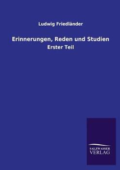 Paperback Erinnerungen, Reden Und Studien [German] Book