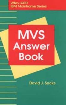Paperback MVS Answer Book (Wiley-Qed IBM Mainframe) Book