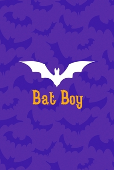 Bat Boy: Notebook Journal Composition Blank Lined Diary Notepad 120 Pages Paperback Purple Bat K