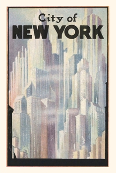 Paperback Vintage Journal Abstract New York City Travel Poster Book