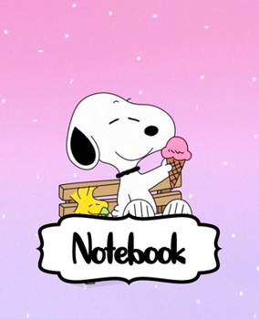 Notebook: Little White Beagle Snoopy Dog House The Peanuts Comics Strip Animation Boys Kids Adults Elementary Supplies Student Teacher Daily Creative ... Boys And Girls, 110 Pages 7.5 x 9.25 Inches