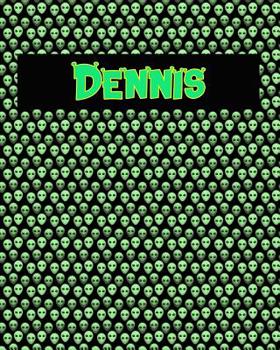 Paperback 120 Page Handwriting Practice Book with Green Alien Cover Dennis: Primary Grades Handwriting Book